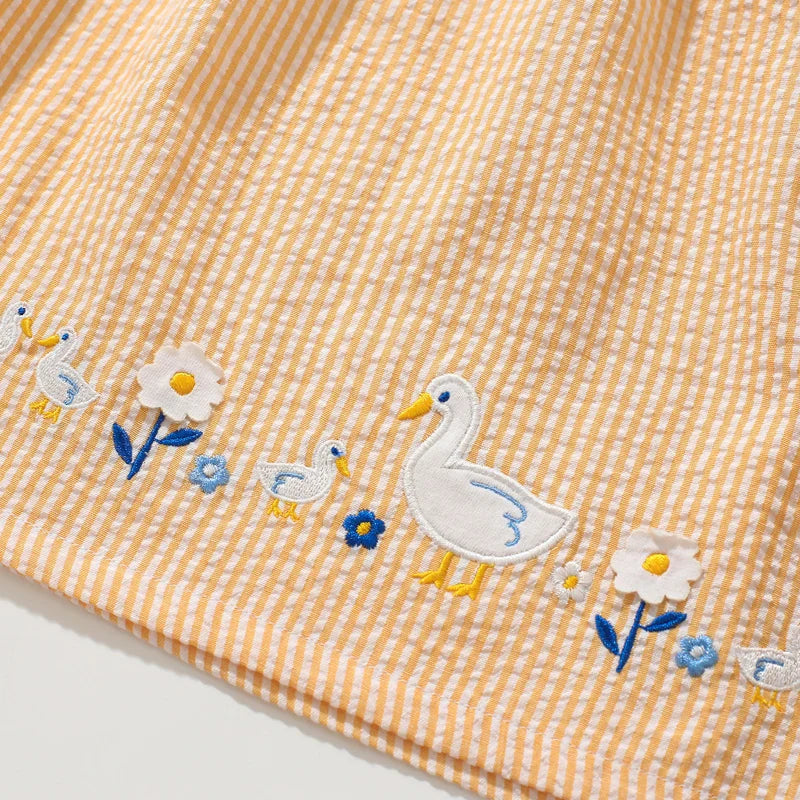 Baby Girls' Duck Applique Dress: Summer Party Wear