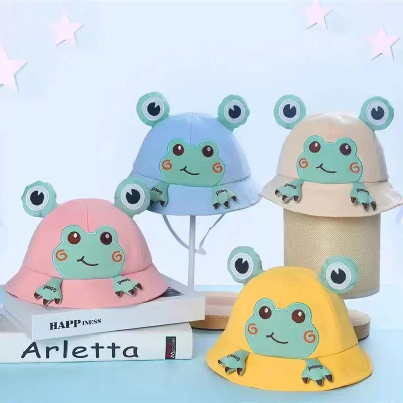 Cute Frog Baby Bucket Hat: Spring/Summer Fisherman Cap