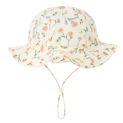 Summer Baby Cotton Bucket Hat: Sunscreen Outdoor Cap