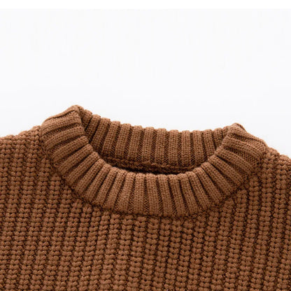 Knitted Loose Sweater for Baby in Autumn/Winter