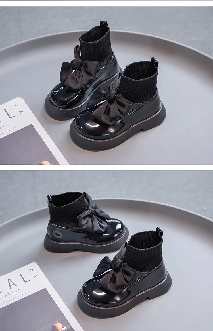 Girls Sock Boots: Elegant and Non-slip School Shoes