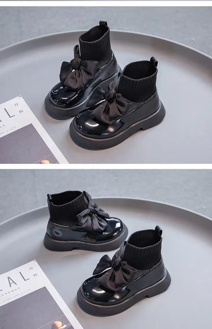 Girls Sock Boots: Elegant and Non-slip School Shoes