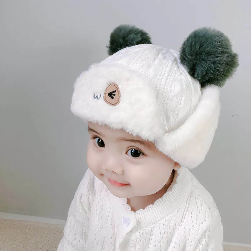 Cute Plush Baby Hat - Autumn/Winter Warmth