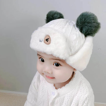 Cute Plush Baby Hat - Autumn/Winter Warmth