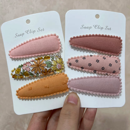 Cute Baby Girl Hair Clips: Flower Print, Sweet (2 Sets/Lot)