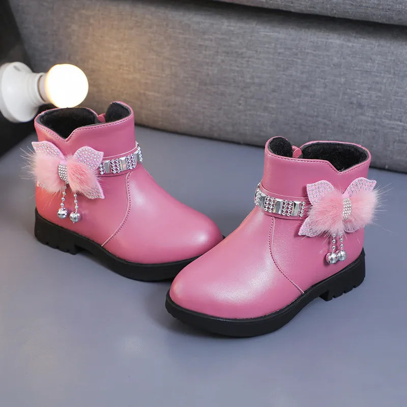 Cozy Mid-Length Leather Boots for Stylish Kids