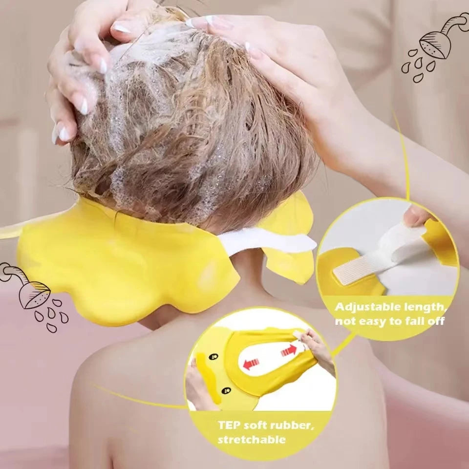 Kids Visor Shampoo Cap - Hippo Style