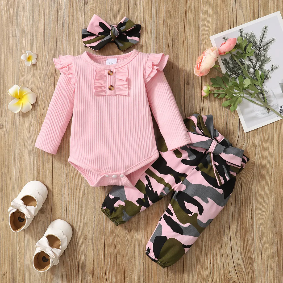 Newborn Baby Girl 3-Piece Clothing Set