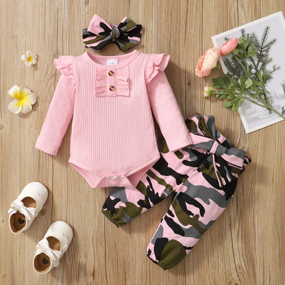 Newborn Baby Girl 3-Piece Clothing Set