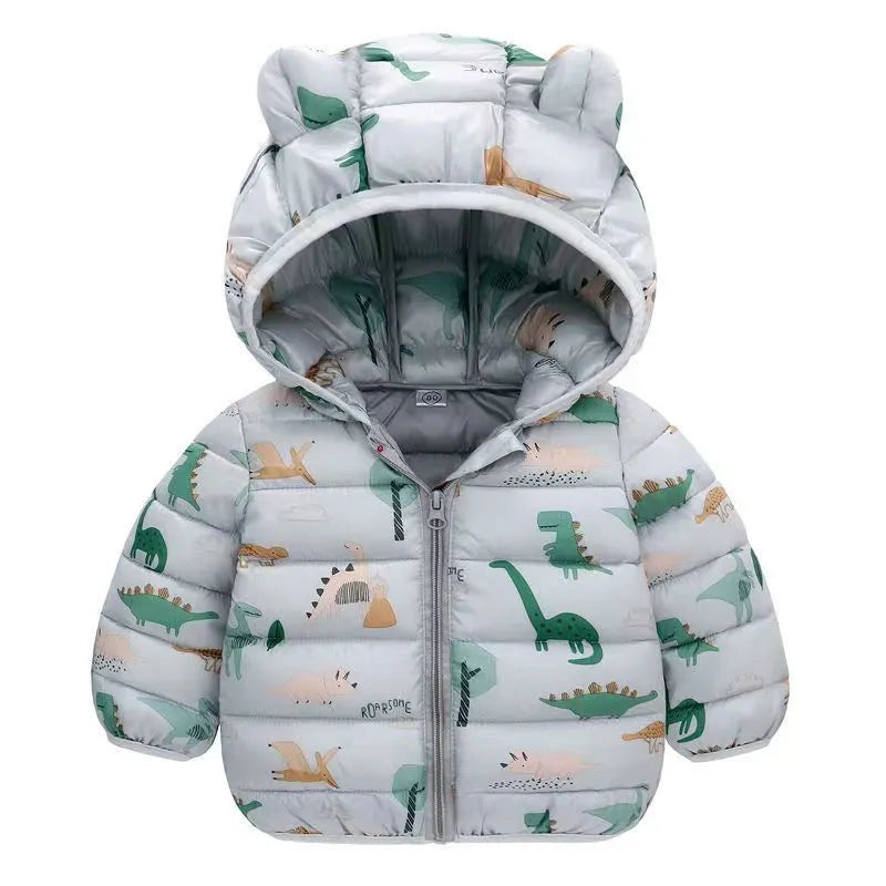 Baby Cartoon Bear Zipper Jackets: Autumn/Winter Hooded Coats