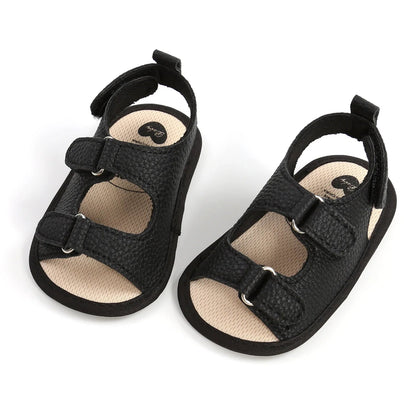 New Baby Sandals: PU Soft Sole Anti-Slip Infant First Walker Crib Shoes