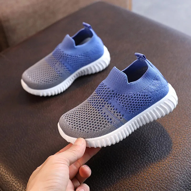 Kids Mesh Sneakers - Breathable, Anti-Slip, Soft Soled Shoes