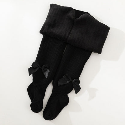 Tights Cute Bowknot Cotton Pantyhose For Girls