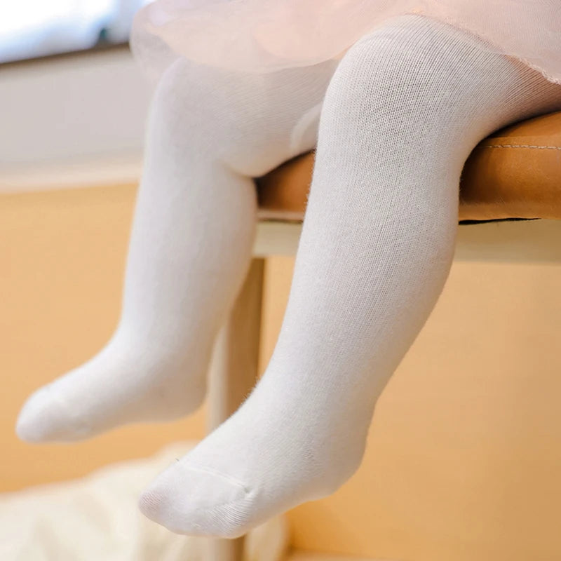 Baby Girls Slim Fit Pantyhose - Stylish Elastic Waist Stockings