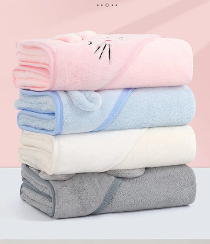 Cartoon Animal Hooded Baby Towel - Cozy Bath Time Essential