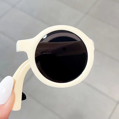 Retro Foldable Round Sunglasses for Baby