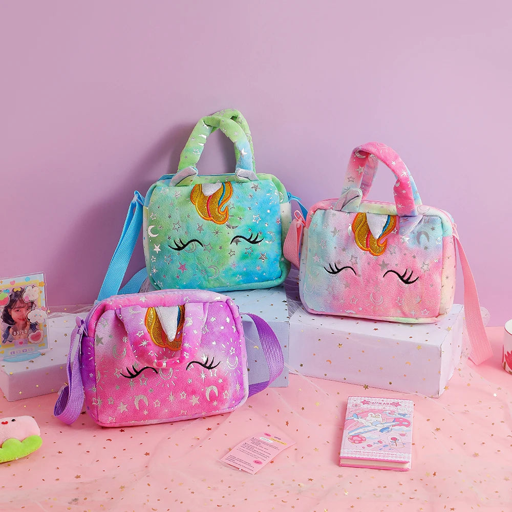 Plush Unicorn Crossbody Bag