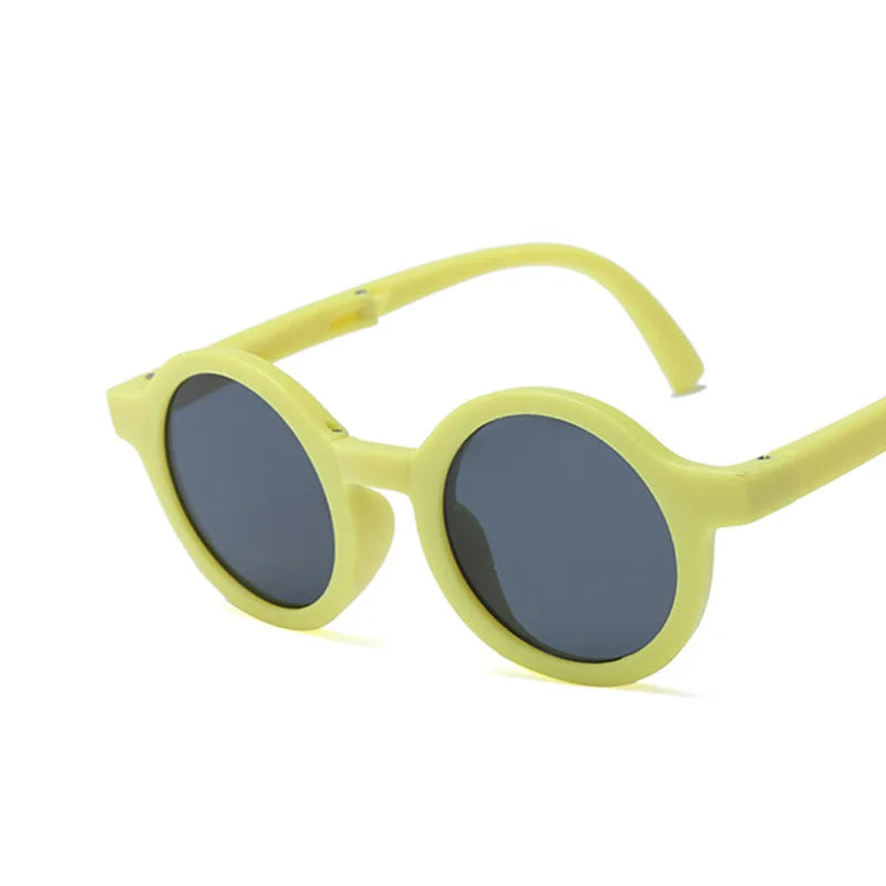 Retro Foldable Round Sunglasses for Baby