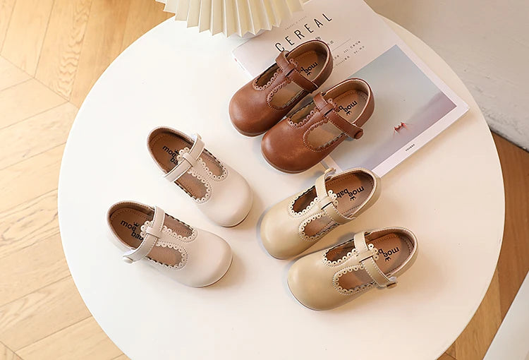 Princess T-Strap Leather Flats: Sweet Retro Dress Shoes