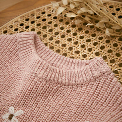 Cute Flower Knit Sweater - Cozy Knitwear for Newborns