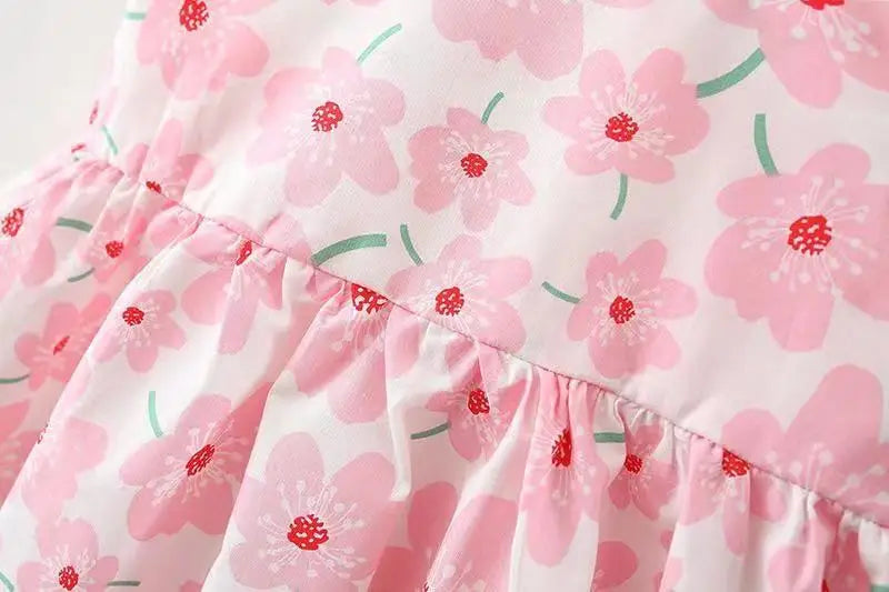 Sweet Summer Bow Floral Dress Set for Girls (3months-3 years)
