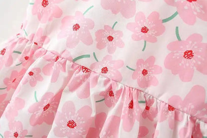 Sweet Summer Bow Floral Dress Set for Girls (3months-3 years)