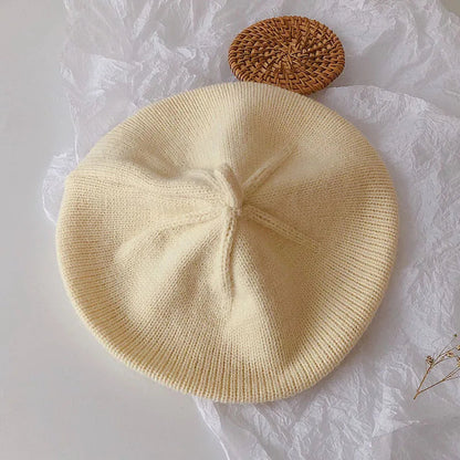 Fashion Baby Beret: Vintage Knitted Hat for Kids