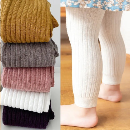 Warm Baby Leggings - Spring/Autumn Soild Color Cotton Pants for Kids