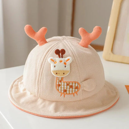 Cute Cartoon Animal Baby Bucket Hat: With Ears, Suitable for Baby