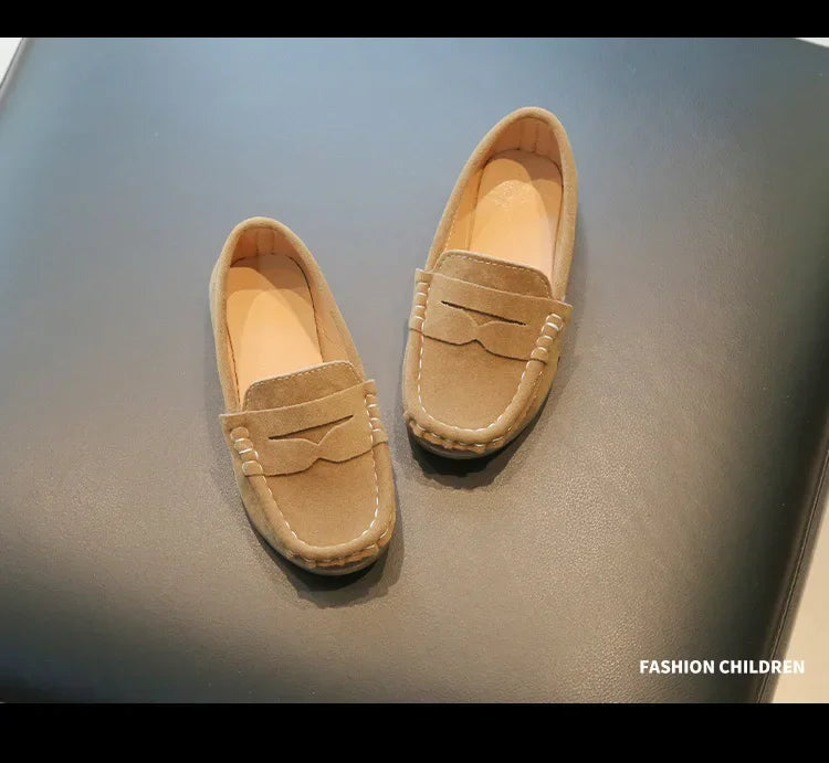 Stylish Solid Color Leather Shoes for Boys