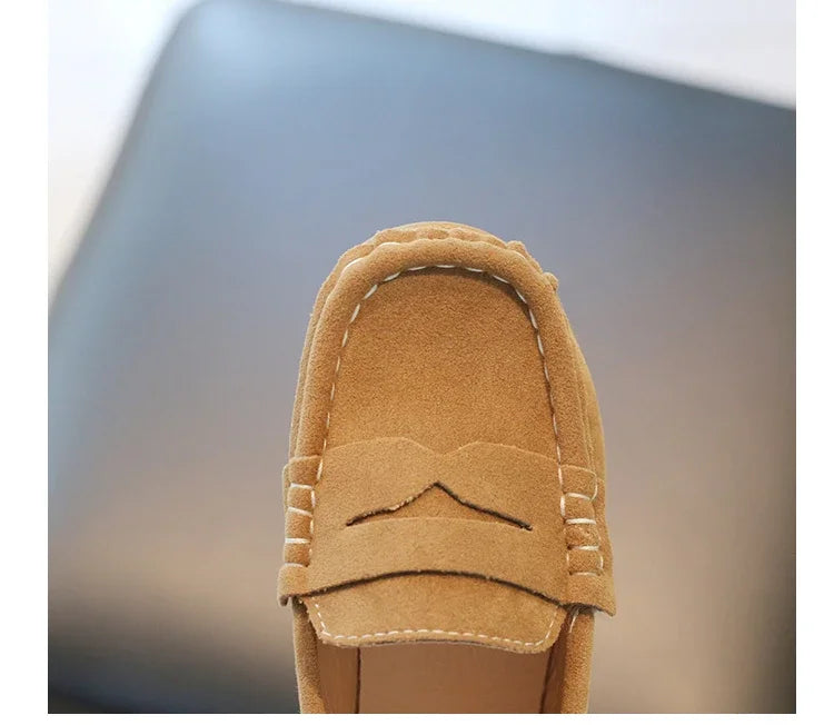 Stylish Solid Color Leather Shoes for Boys