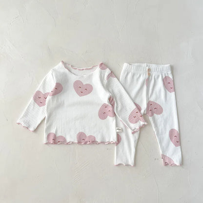 Spring Baby Dot Print Sleeper Set - Infant Indoor Wear