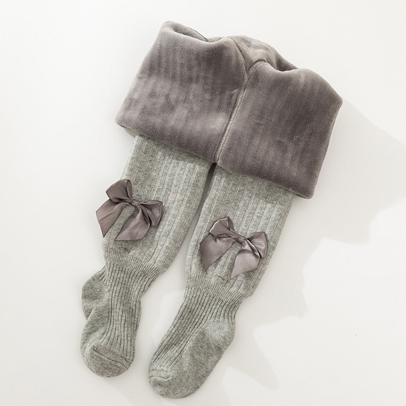 Tights Cute Bowknot Cotton Pantyhose For Girls