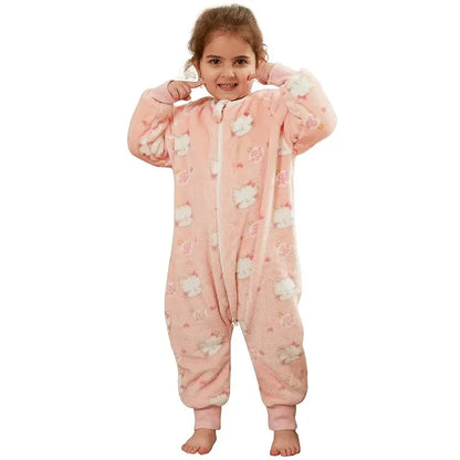 Cartoon Flannel Baby Sleeping Bag: Warm Winter Sleepsack (1-6T)