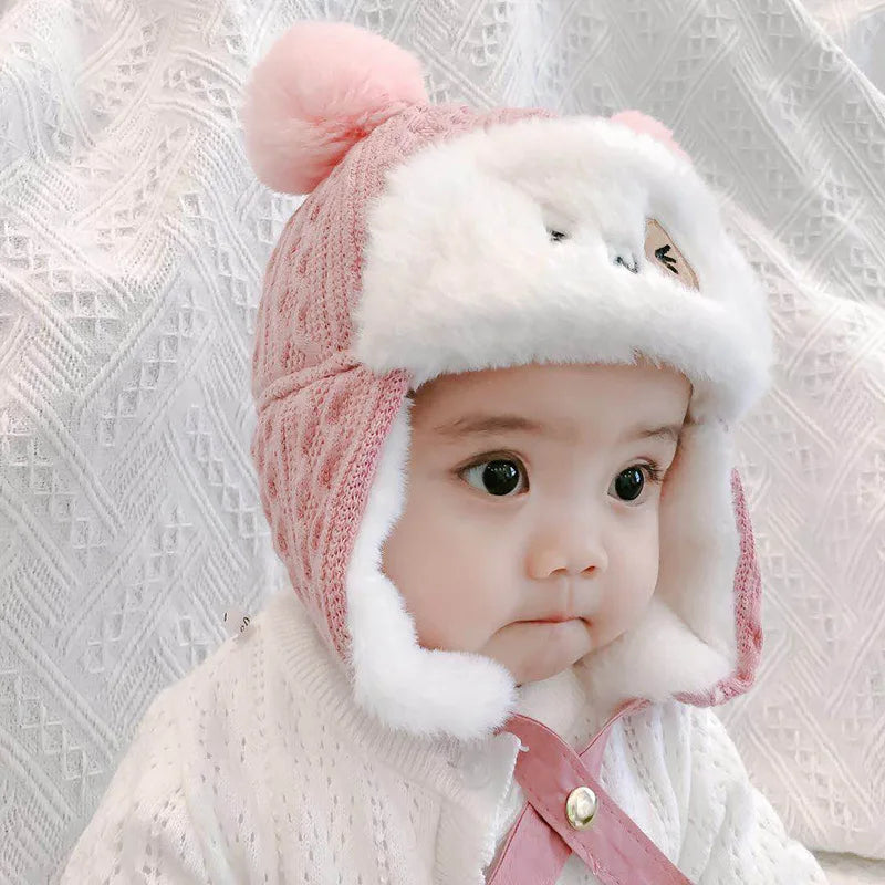 Cute Plush Baby Hat - Autumn/Winter Warmth