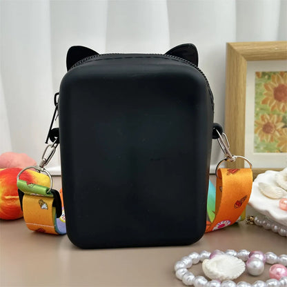 Girls Cute Cat Messenger Bag: Stylish & Educational