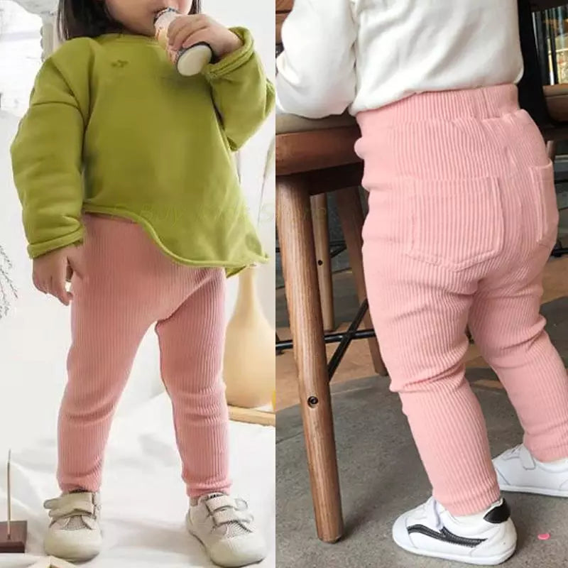 Vertical Stripes Cotton Pants - Stylish Leggings for Kids