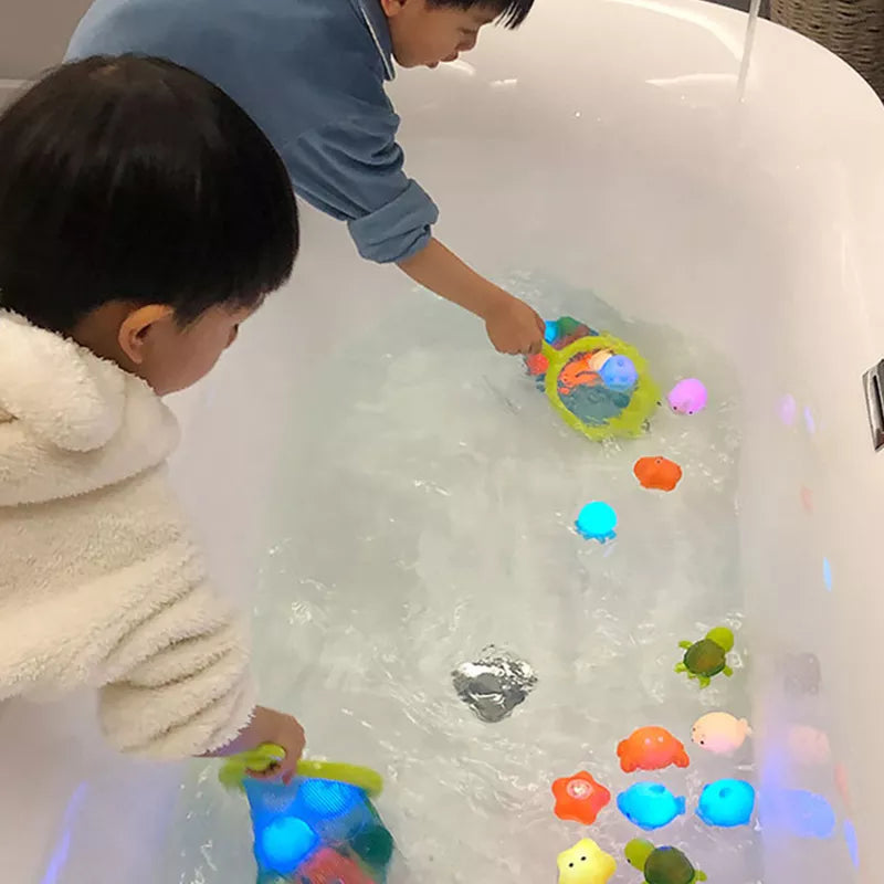 LED Light-Up Cute Animals Bath Toy for Kids
