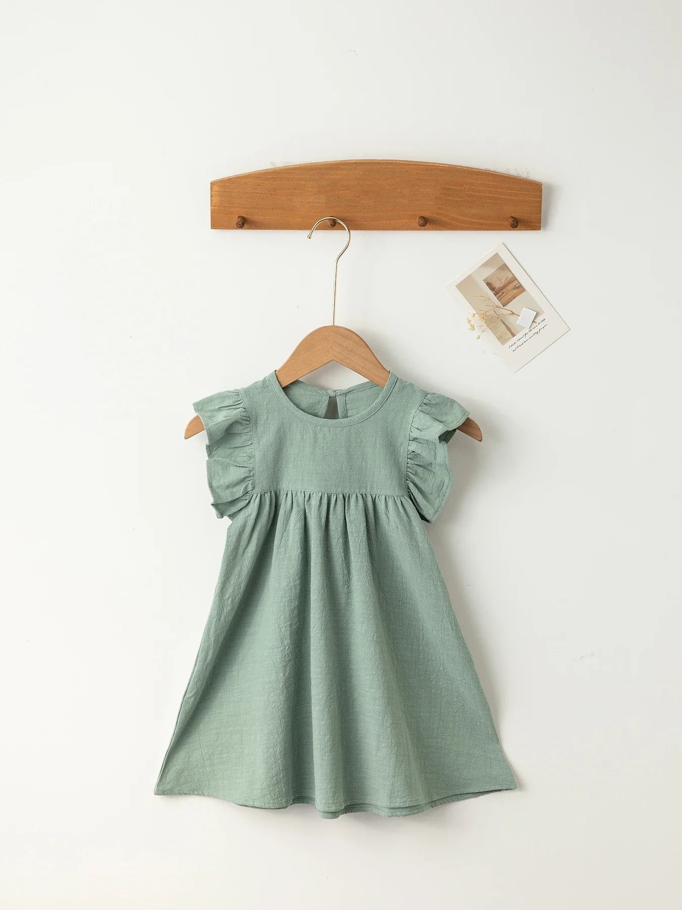 Baby Girls' Tie-back Overall Dress: Cotton Summer Casual Wear