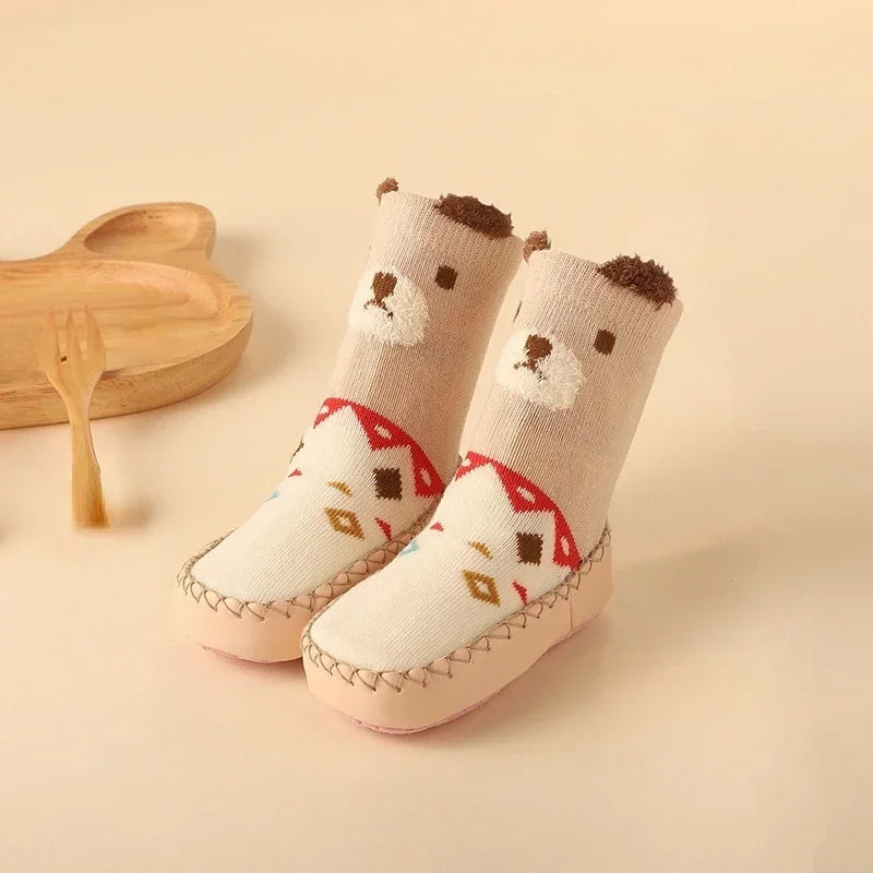 Cute Cartoon Animal Floor Socks: Winter Anti-Slip Sole for BaBy