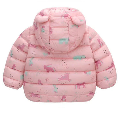 Baby Cartoon Bear Zipper Jackets: Autumn/Winter Hooded Coats