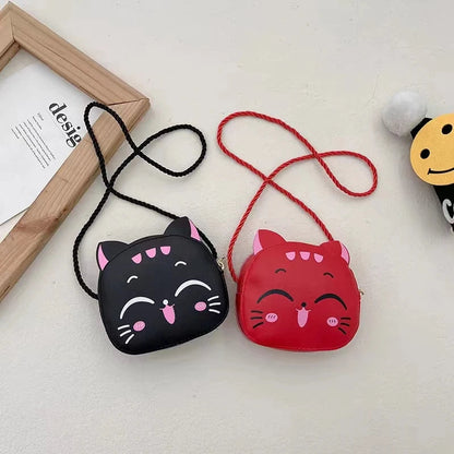 Cute Cat Crossbody Coin Bag for Kids