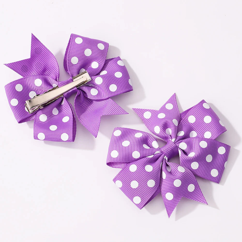 Kids Hairpin Set: Cute Dot & Heart Sunglasses