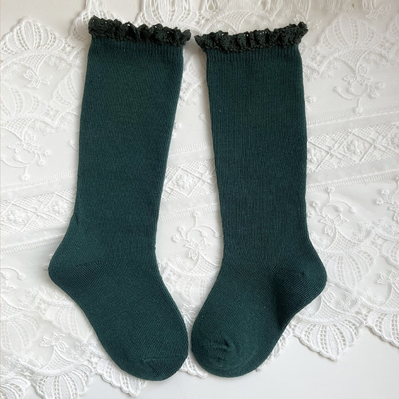 Knee High Lace  Ruffle Long Sock