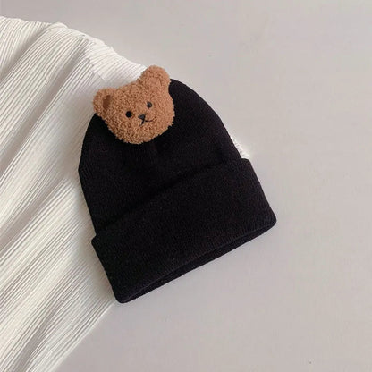 Cute Bear Knitted Baby Hat: Warm and Cozy Beanie