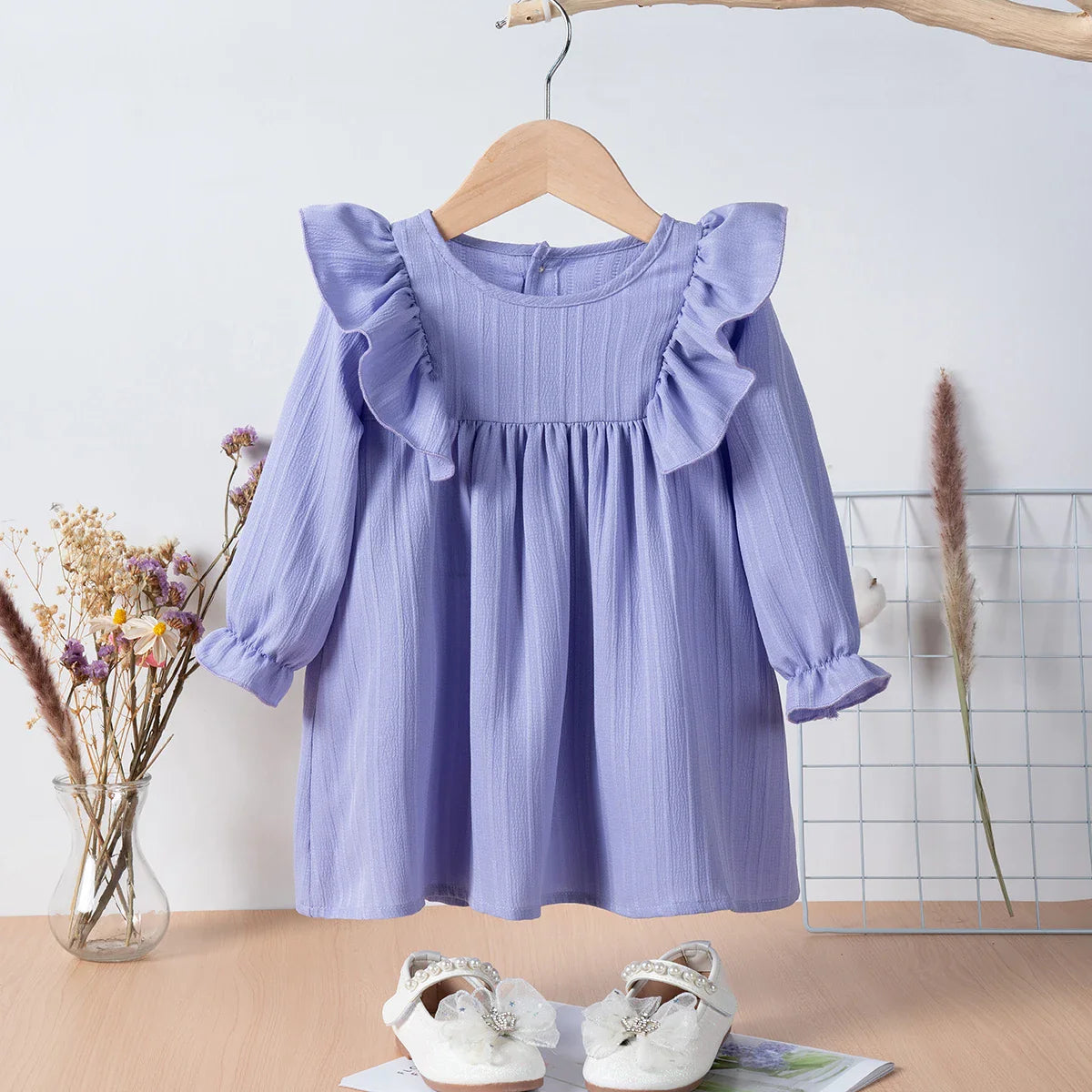 Girls' Ruffles Princess Dress: Spring/Fall Casual Party Wear