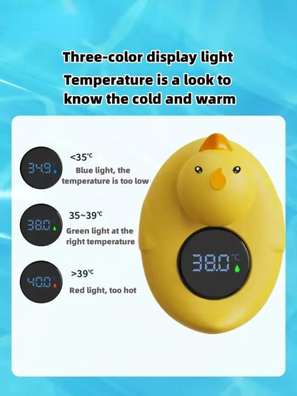 Little Yellow Duck Baby Bath Thermometer: Floating Waterproof Safety Sensor