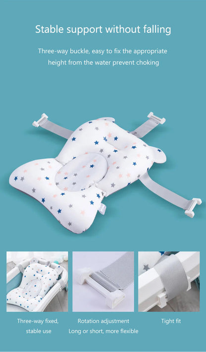 Foldable Baby Bath Support Mat: Infant Comfort Essential