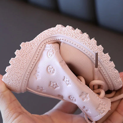 Autumn/Winter Plush Kids Boots: Fashionable & Warm