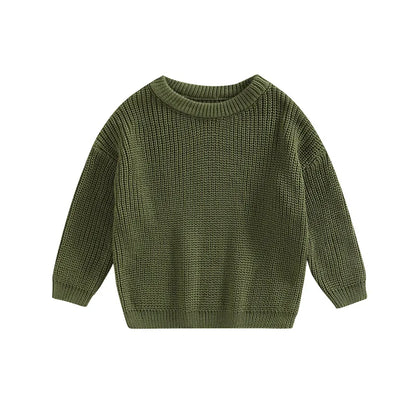 Autumn Long-Sleeved Knitted Sweater for Babies
